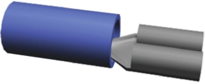 Cosse faston TE Connectivity, Isolée, Bleu, série : PIDG FASTON .187