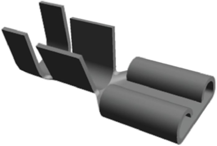 TE Connectivity FASTIN-FASTON .250 Uninsulated Female Spade Connector, Receptacle, 6.35 x 0.81mm Tab Size, 4mm² to 6mm²