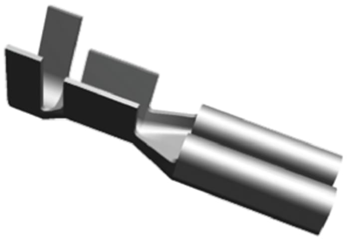 TE Connectivity FASTON .110 Uninsulated Female Spade Connector, Receptacle, 2.79 x 0.79mm Tab Size, 0.5mm² to 1.5mm²