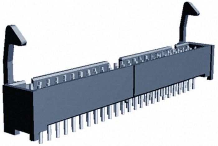 Embases de circuit imprimé TE Connectivity AMP-LATCH, 50 pôles , 2.54mm, 2 rangées , 1.0A, Droit