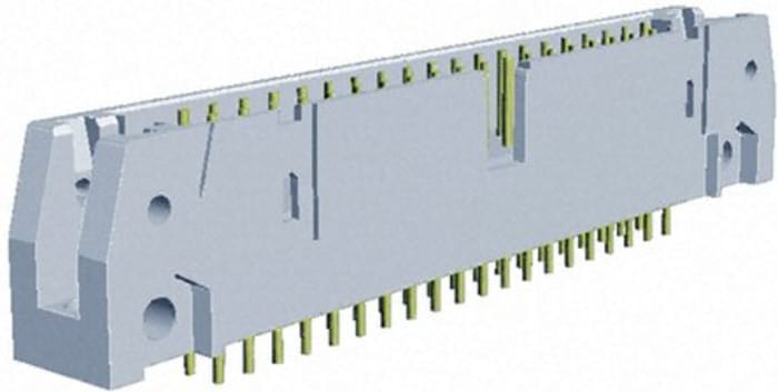 TE Connectivity AMP-LATCH Series Straight PCB Header, 40 Contact(s), 2.54mm Pitch, 2 Row(s), Shrouded
