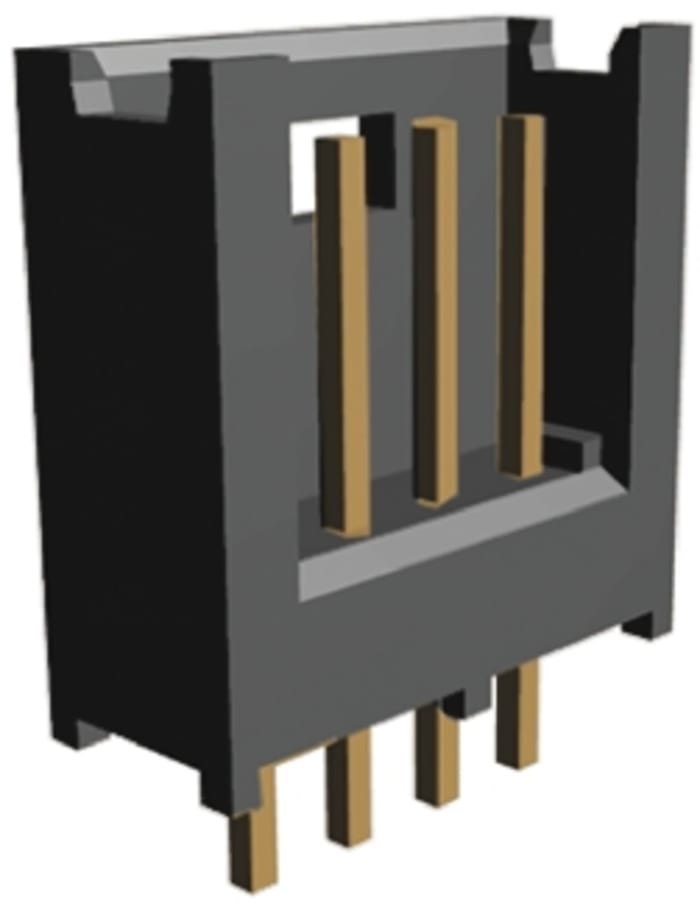 TE Connectivity AMPMODU MOD II Series Straight Through Hole PCB Header, 3 Contact(s), 2.54mm Pitch, 1 Row(s), Shrouded