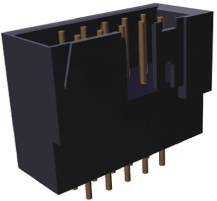 Konektor PCB, řada: AMP LATCH, Vodič-Deska, počet kontaktů: 10, počet řad: 2, rozteč: 2.54mm izolace pájením, orientace