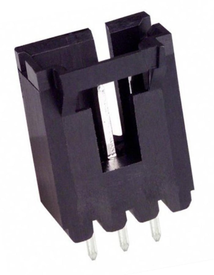 TE Connectivity AMPMODU MTE Series Straight Through Hole PCB Header, 3 Contact(s), 2.54mm Pitch, 1 Row(s), Shrouded