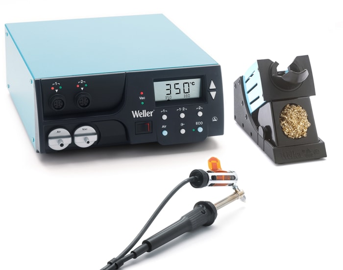 Estación de aire caliente / desoldadura / soldadura Weller WR 2000D, de 2 salidas, 230V / 300W, hasta 550°C