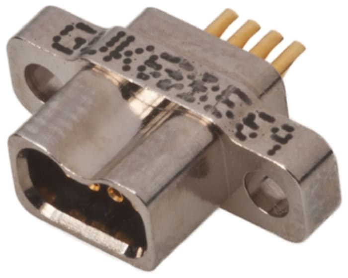 Glenair, GMSM Through Hole, 4 Pin Micro D Connector Socket Micro-D Connector