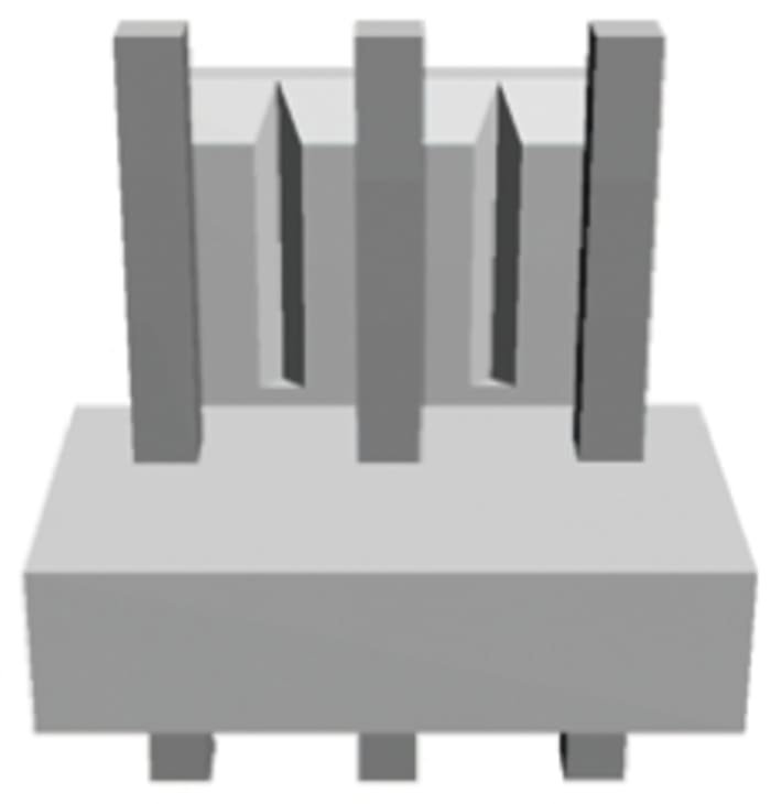 TE Connectivity Economy Power Series Straight Through Hole PCB Header, 3 Contact(s), 3.96mm Pitch, 1 Row(s), Shrouded