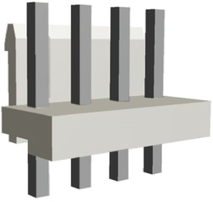 TE Connectivity 1-1123723 Series Straight Through Hole PCB Header, 4 Contact(s), 3.96mm Pitch, 1 Row(s)