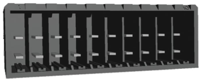 TE Connectivity Dynamic 3000 Series Straight Through Hole PCB Header, 20 Contact(s), 5.08mm Pitch, 2 Row(s), Shrouded