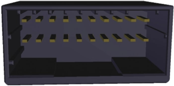 TE Connectivity Dynamic 2000 Series Straight Through Hole PCB Header, 20 Contact(s), 2.5mm Pitch, Shrouded
