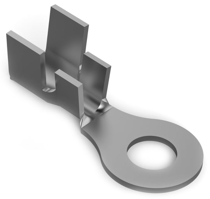TE Connectivity Uninsulated Crimp Ring Terminal, M3.5 Stud Size, 0.8mm² to 2mm² Wire Size