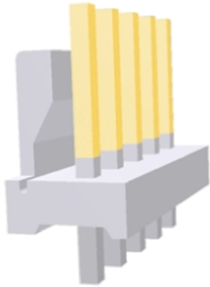 TE Connectivity MTA-100 Series Straight Through Hole Pin Header, 6 Contact(s), 2.54mm Pitch, 1 Row(s), Unshrouded
