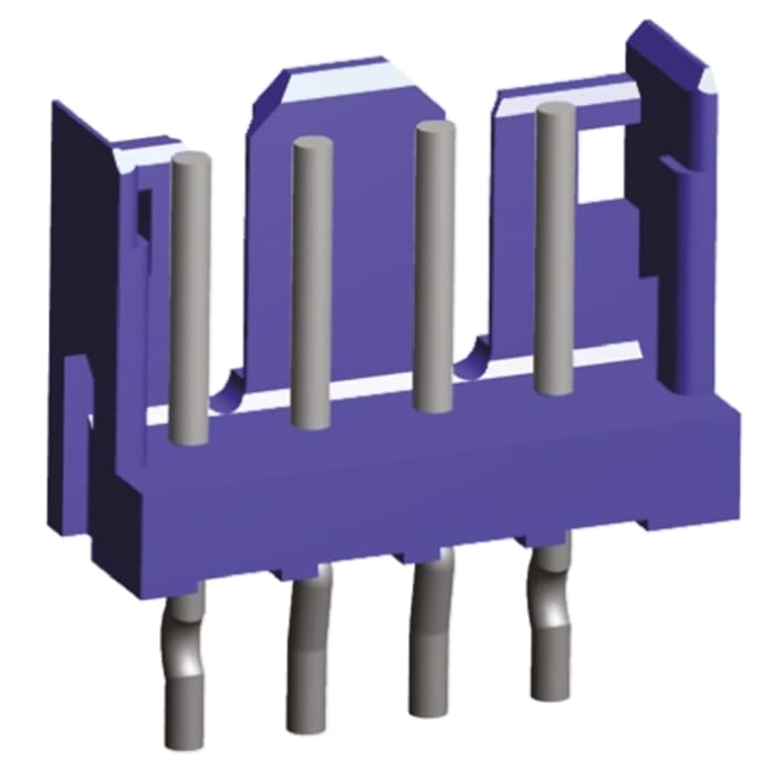 TE Connectivity AMP CT Series Straight Through Hole PCB Header, 4 Contact(s), 2.0mm Pitch, 1 Row(s), Shrouded