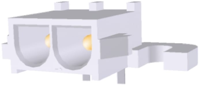 TE Connectivity Universal MATE-N-LOK Series Right Angle Through Hole PCB Header, 2 Contact(s), 6.35mm Pitch, 1 Row(s),