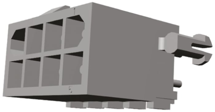 TE Connectivity Mini-Universal MATE-N-LOK Series Straight Through Hole PCB Header, 8 Contact(s), 4.14mm Pitch, 2