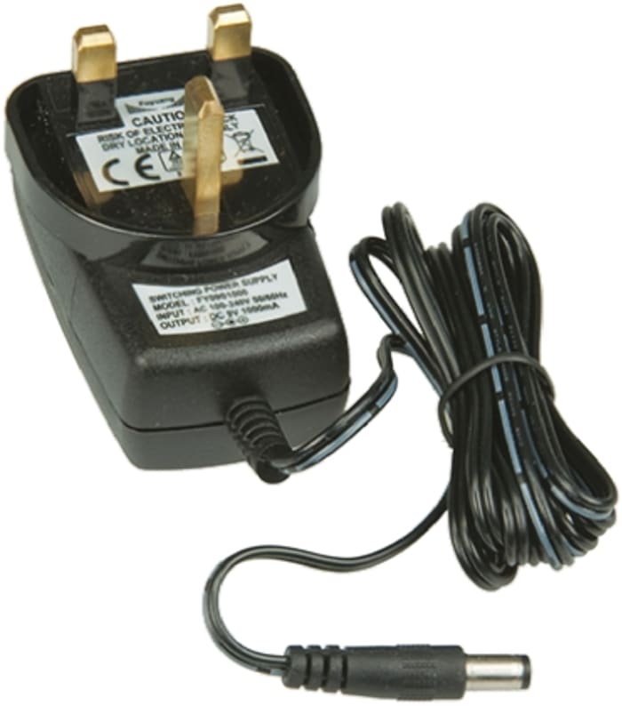 FTDI Chip 9W Plug In Power Supply 9V dc Output, 1A Output