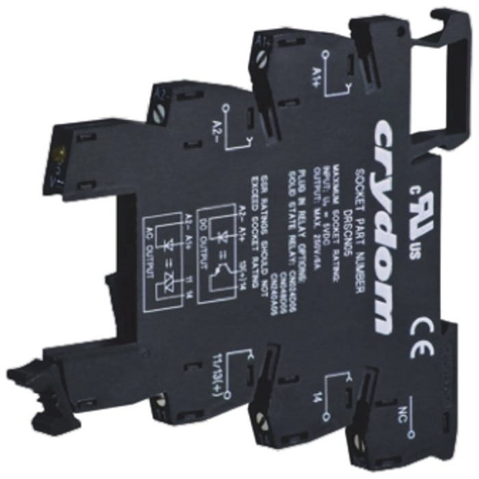 Sensata Crydom 24V dc DIN Rail Relay Socket, for use with CN Series
