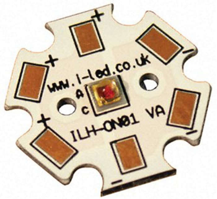 ILS ILH-ON01-RED1-SC201., OSLON1 PowerStar Circular LED Array, 1 Red LED