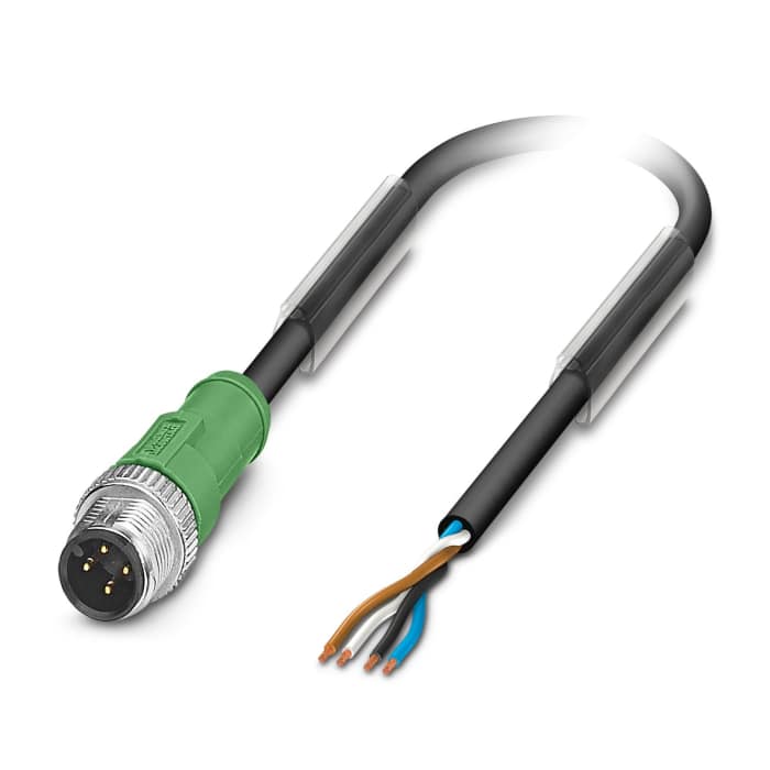 Cable de actuador de sensor Phoenix Contact, con. A M12 Macho, con. B Sin terminación, long. 3 m, 250 V, IP65, IP68,