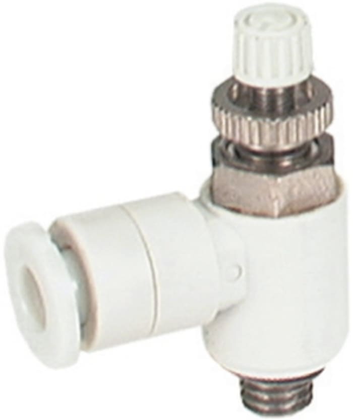 SMC AS Series Threaded Speed Controller, 6mm Tube Inlet Port x 6mm Tube Outlet Port