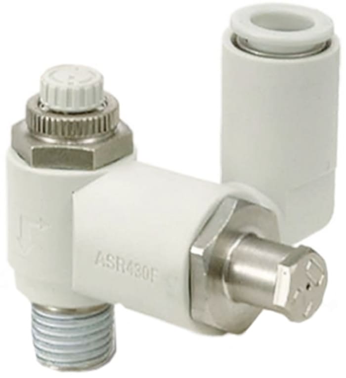 SMC ASR Non Return Valve R 1/2 Male Inlet, 12mm Tube Outlet, Maximum of 1MPa