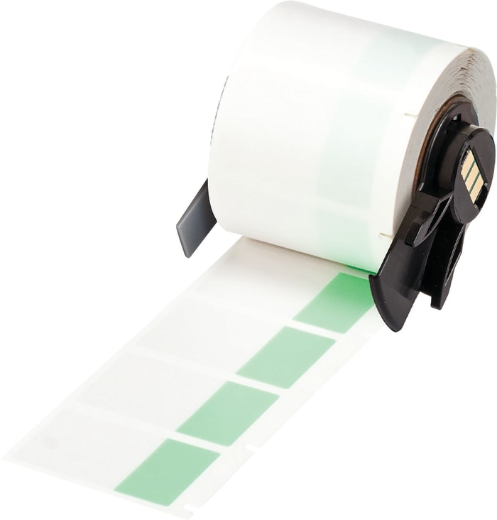 Brady B-427 Self-laminating Vinyl Green/Transparent Cable Labels, 25.40mm Width, 38.1mm Height, 250 Qty