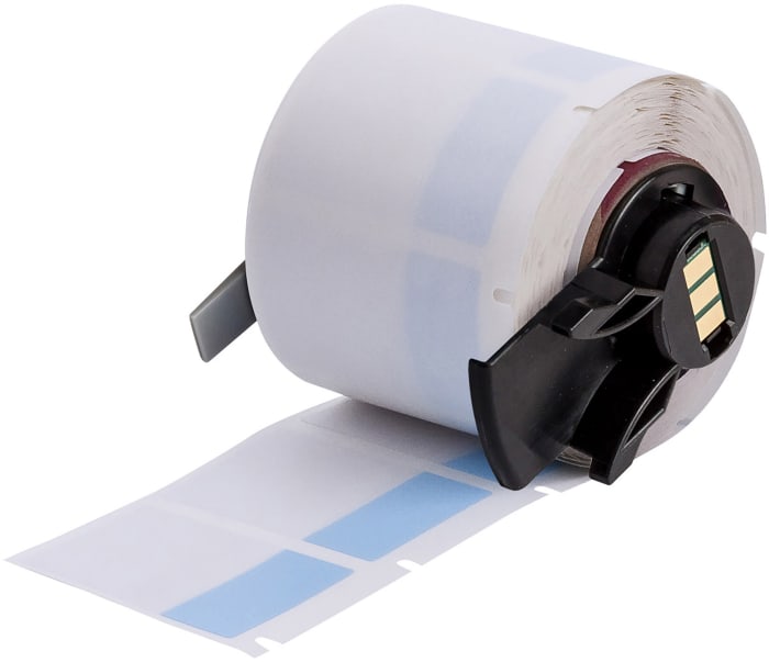 Brady B-427 Self-laminating Vinyl Blue/Transparent Cable Labels, 25.40mm Width, 38.1mm Height, 250 Qty