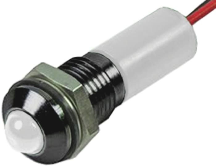 Voyant LED lumineux  Vert ; rouge RS PRO, dia. 6mm, 24V c.c., taille de la lampe 3 mm, IP67