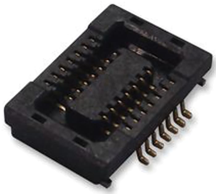 Hirose DF23 Series Straight Surface Mount PCB Socket, 50-Contact, 2-Row, 0.5mm Pitch, Solder Termination