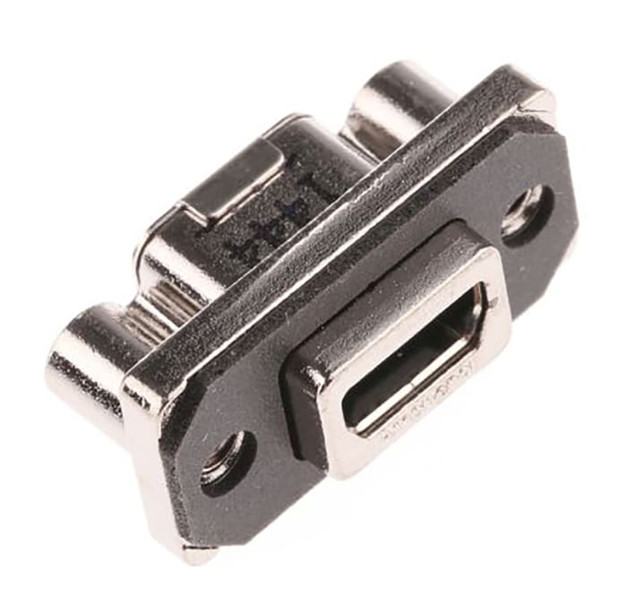 Amphenol ICC Right Angle, Through Hole, Socket Type A to B USB Connector