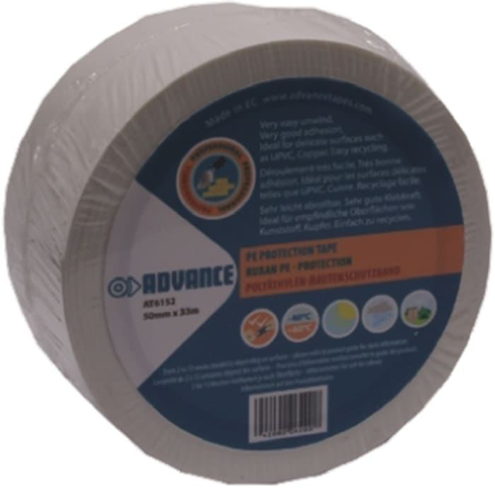 Ruban de masquage PE Advance Tapes AT6152, 50mm x 33m, Blanc