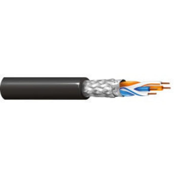 Belden Cat5e Ethernetové kabely, řada: 72002NH, Černá, Nekorozivní a zpomalující hoření 305 m, typ pláště: Stíněné