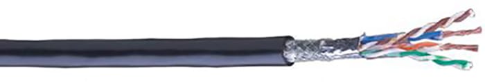 Belden Cat5e Cable, SF/UTP, Black PUR Sheath, 305m