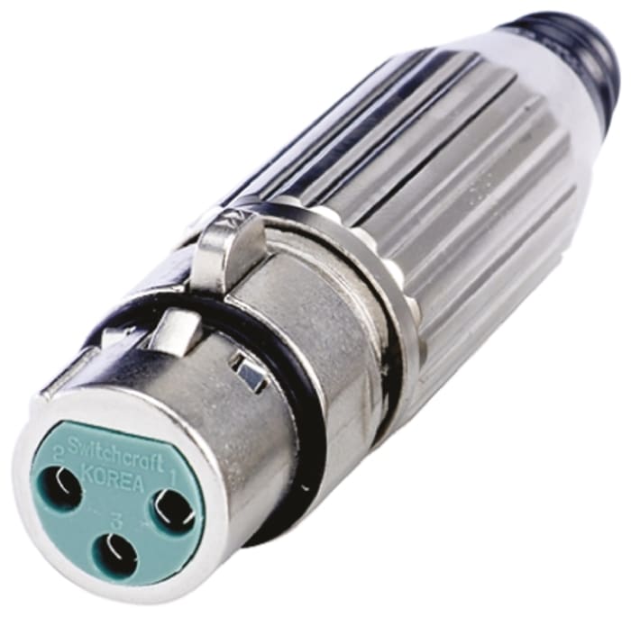 Switchcraft Cable Mount XLR Connector, Female, 7 Way, Silver Plating