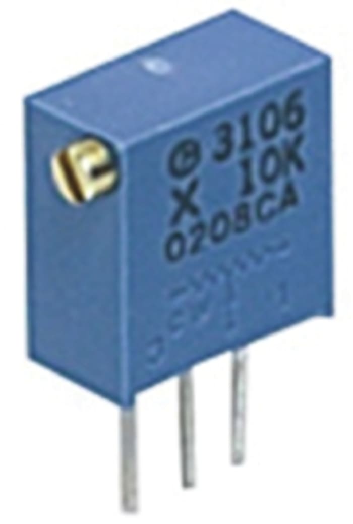 10kΩ, Through Hole Trimmer Potentiometer 1/2W Murata