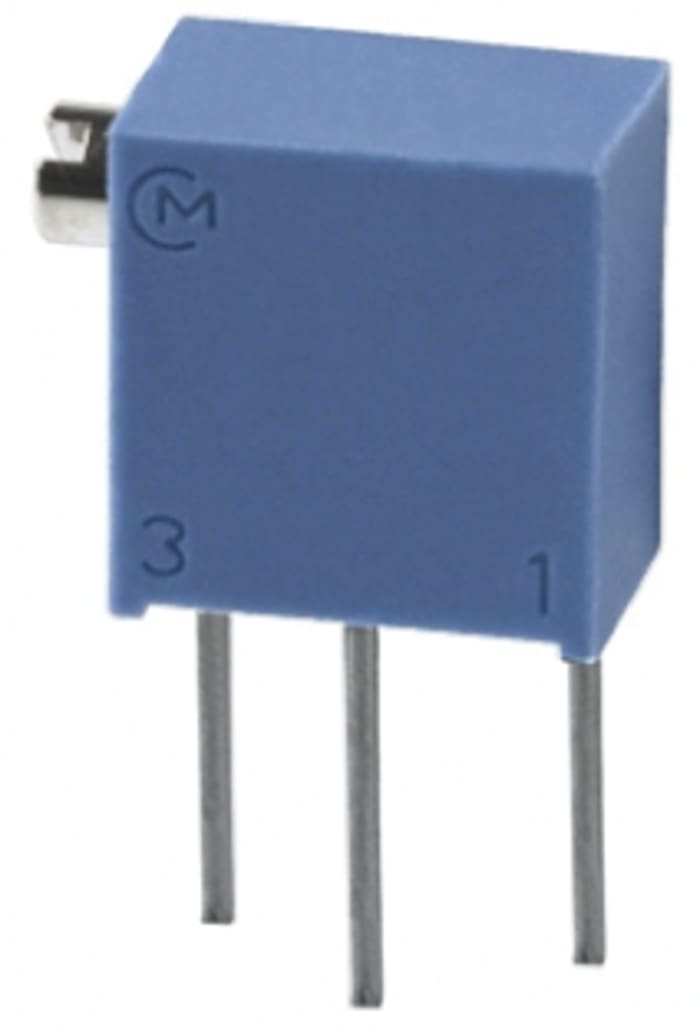 100kΩ, Through Hole Trimmer Potentiometer 0.25W Side Adjust Murata, PV37X