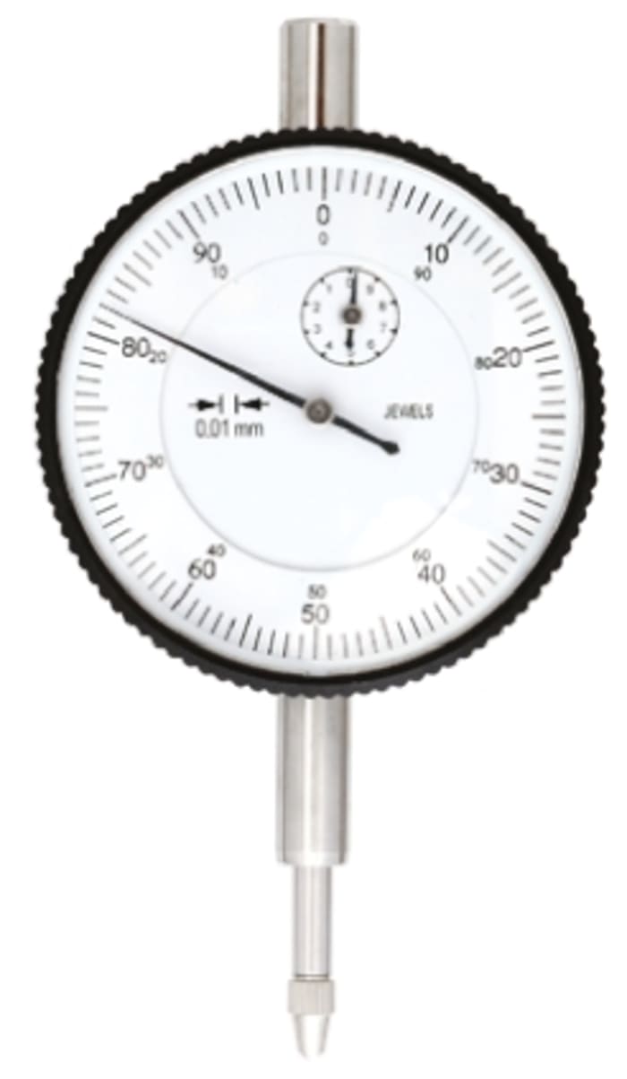 Comparateur RS PRO, Max 10mm, précision ±0,01 mm, résolution 0,01 mm Métrique