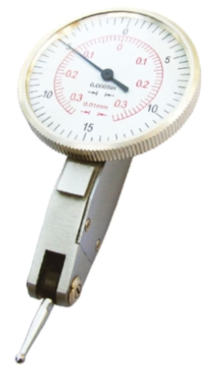 RS PRO Both DTI Gauge, +0.8mm Max. Measurement, 0.01 mm Resolution, ±0.008 mm Accuracy With UKAS Calibration