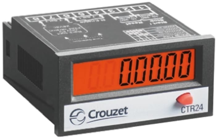 Crouzet CTR24 Counter, 8 Digit LCD, 260 V
