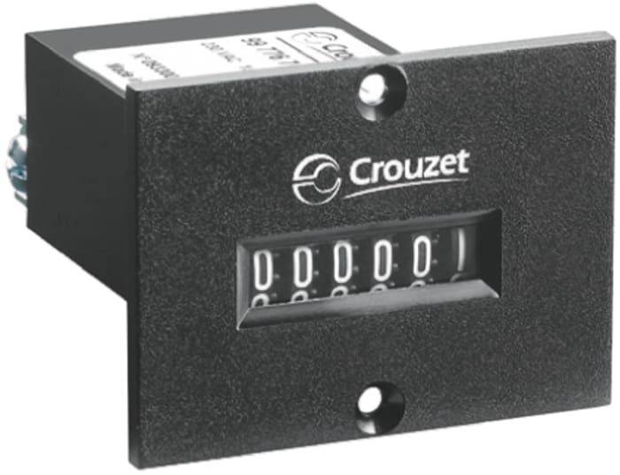 Compteur Crouzet Heures 48 V c.c. Mécanique 6 digits