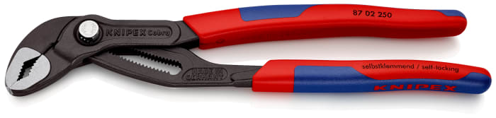 Alicates de pico de loro Plana, Recta Knipex, VDE, mordaza de 46mm, long.  total 250 mm