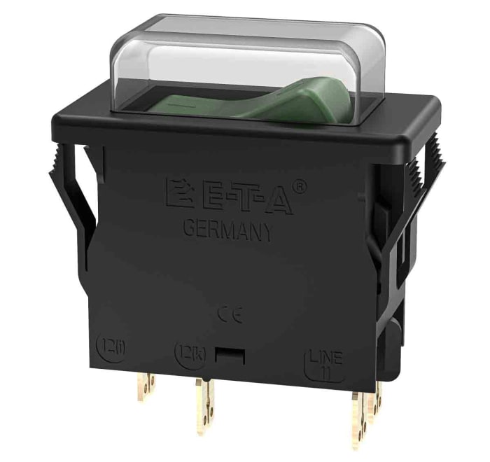 ETA Thermal Circuit Breaker - 3120-F 2 Pole 240V Voltage Rating Snap In, 16A Current Rating