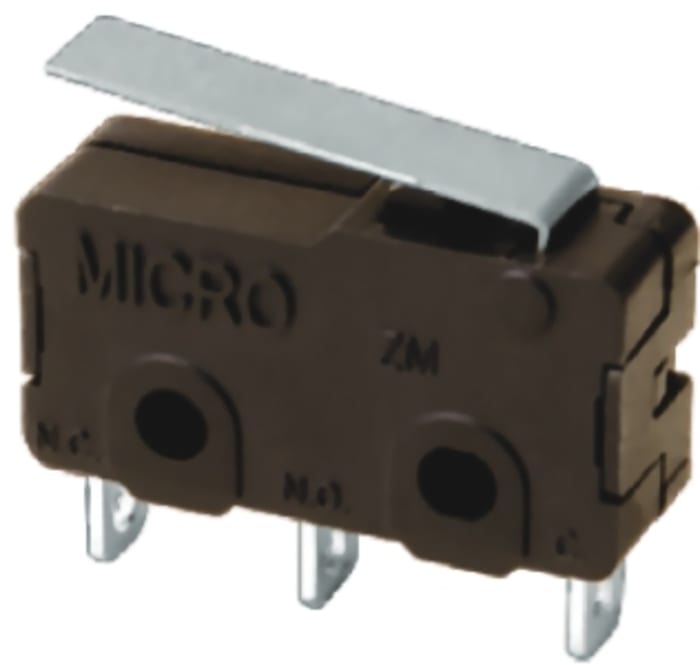 Honeywell Short Straight Lever Microswitch, Solder Terminal, 5 A, SPDT