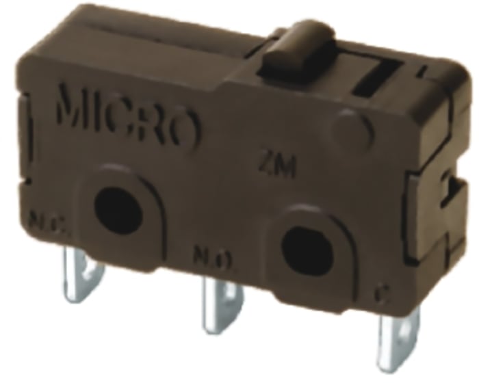 Microswitch,SPDT,pin plunger,solder term