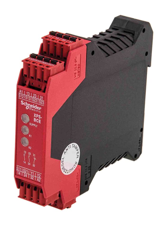 Schneider Electric Two Hand Control Safety Relay, 115V ac, 2 Safety Contacts