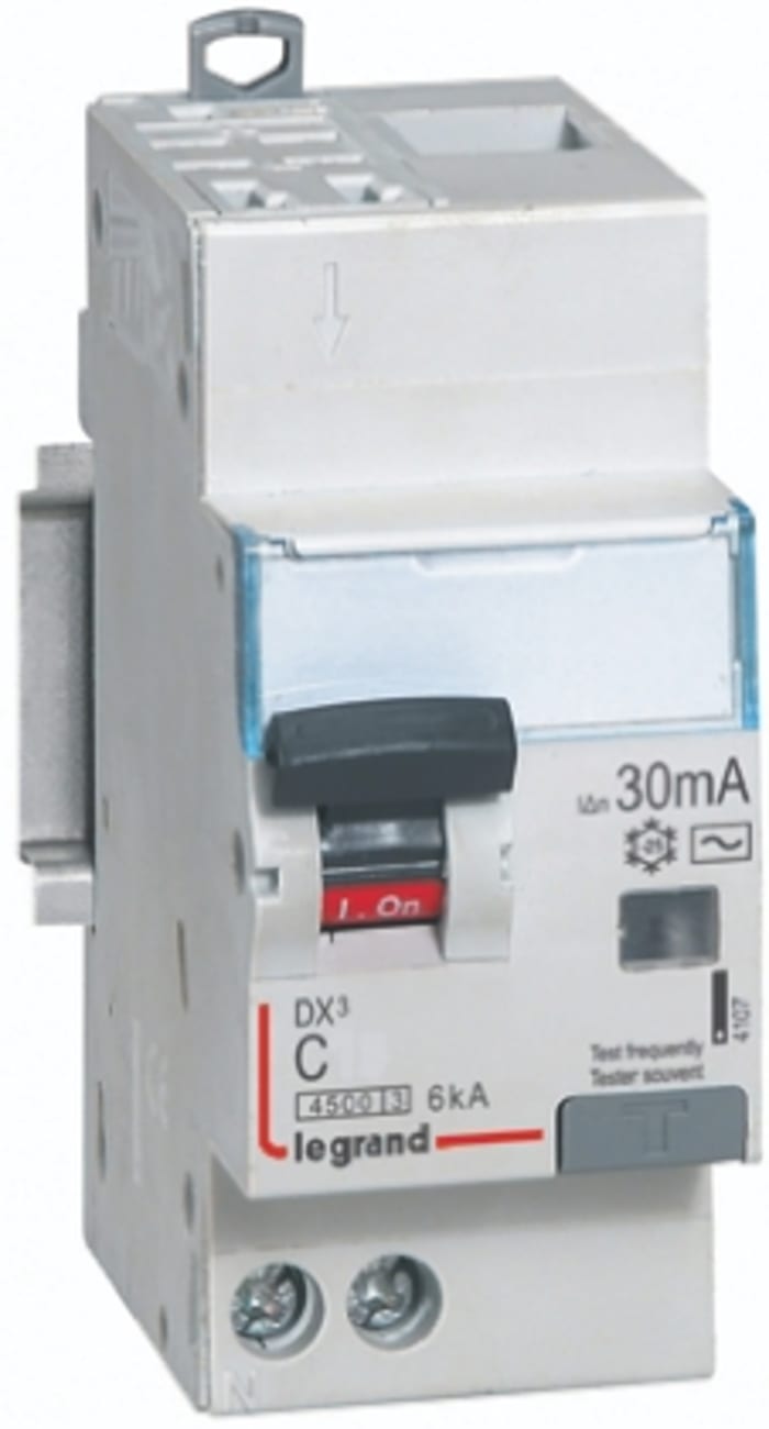 Legrand DX3 RCD, 10A, 1+N Pole, 30mA