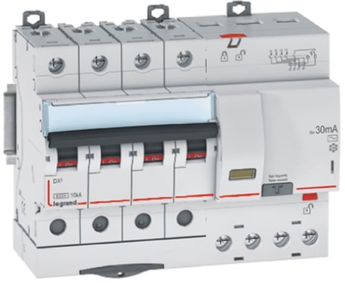 Legrand DX3 RCD, 20A, 3+N Pole, 30mA, Type AC