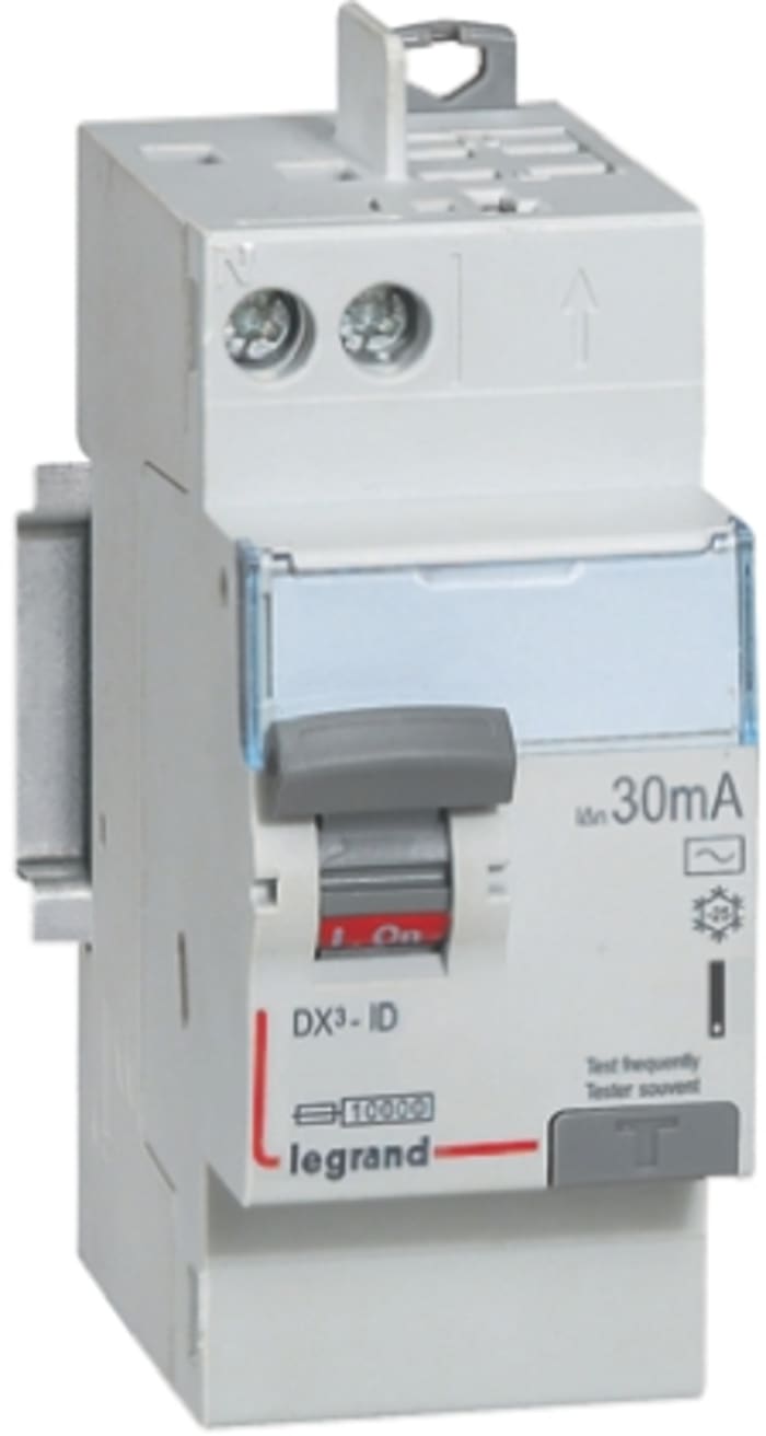 Interrupteur différentiel Legrand DX3, 1+N Pole, 63A, 30mA, Type AC