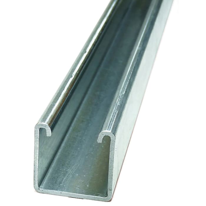 Unistrut Galvanised Steel 3m Channel Splice Support 1.91kg/m, Fits Channel Size 21 x 41mm