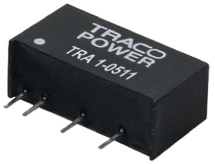 TRACOPOWER TRA 1 DC-DC Converter, 12V dc/ 84mA Output, 21.6 → 26.4 V dc Input, 1W, Through Hole, +85°C Max Temp